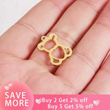 20Pcs/Lot Bear Cutting Pendant Charms for DIY Necklaces Bracelets