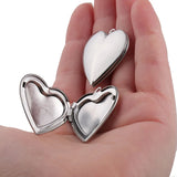 20Pcs 28mm Heart Photo Locket Charms for Necklaces DIY Jewelry Finding