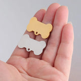 20Pcs 31*16mm Stainless Steel Dog Bone Charms