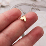 20Pcs/Lot Baby Feets Mirror Polish Stainless Steel Beads DIY Jewelry Making