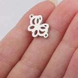 20Pcs Stainless Steel Dog Paw Charms for DIY Necklace Earrings