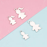 20Pcs Stainless Steel Boy Girl Pendant Charms DIY Jewelry Making