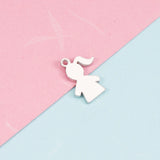 20Pcs Stainless Steel Boy Girl Pendant Charms DIY Jewelry Making