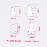 20Pcs Stainless Steel Boy Girl Pendant Charms DIY Jewelry Making