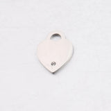 20Pcs Peach Rhinestone Heart Charms Stainless Steel For DIY Necklace Earrings