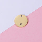 Fnixtar 20Pcs Round Rhinestone Charms Stainless Steel DIY Necklace Keychain