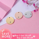 Fnixtar 20Pcs Round Rhinestone Charms Stainless Steel DIY Necklace Keychain