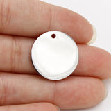 Fnixtar 20Pcs/Lot Stainless Steel Round Charms 8-30mm