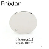 Fnixtar 20Pcs/Lot Stainless Steel Round Charms 8-30mm
