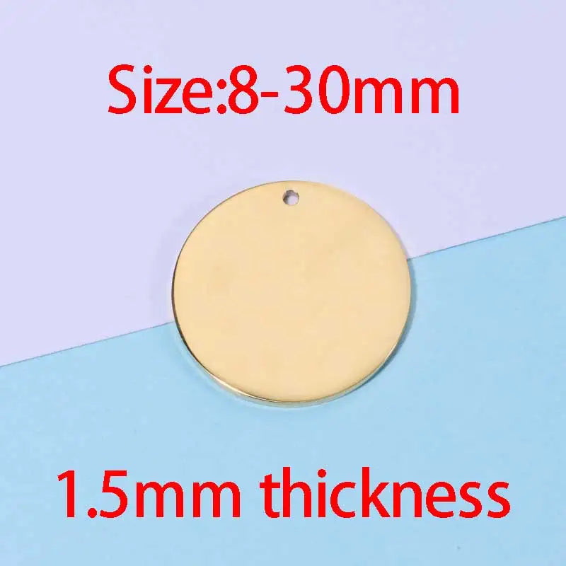 20Pcs Stainless Steel Round Pendants Blanks DIY Necklace