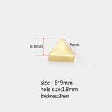 20Pcs Triangle Stainless Steel Beads DIY Jewelry Making Pendant Bracelet