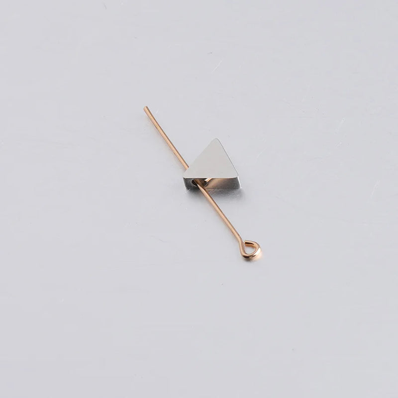 20Pcs Triangle Stainless Steel Beads DIY Jewelry Making Pendant Bracelet