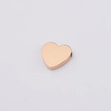 20Pcs Stainless Steel Heart Beads for DIY Name Logo Necklaces Bracelets