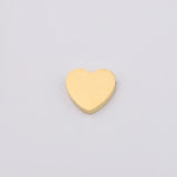 20Pcs Stainless Steel Heart Beads for DIY Name Logo Necklaces Bracelets