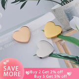20Pcs Stainless Steel Heart Beads for DIY Name Logo Necklaces Bracelets