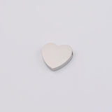 20Pcs Stainless Steel Heart Beads for DIY Name Logo Necklaces Bracelets