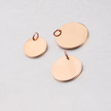 20Pcs Stainless Steel Round Charms for DIY Necklace Making