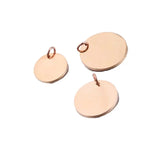 20Pcs Stainless Steel Round Charms for DIY Necklace Making