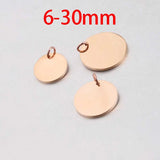 20Pcs Stainless Steel Round Charms for DIY Necklace Making