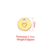 Fnixtar 20Pcs Heart Charms Stainless Steel Pendant DIY Necklaces