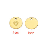 Fnixtar 20Pcs Heart Charms Stainless Steel Pendant DIY Necklaces