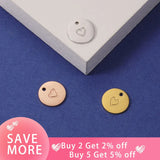 Fnixtar 20Pcs Heart Charms Stainless Steel Pendant DIY Necklaces