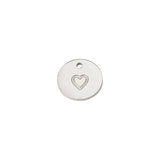 Fnixtar 20Pcs Heart Charms Stainless Steel Pendant DIY Necklaces