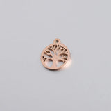 20Pcs Hollow Wish Tree Charms Stainless Steel DIY Necklaces Bracelets Keychain
