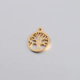 20Pcs Hollow Wish Tree Charms Stainless Steel DIY Necklaces Bracelets Keychain