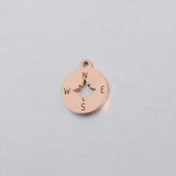 20pcs 12mm Stainless Steel Hollow Compass Pendant Charms DIY Necklace Keychain