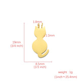 Fnixtar 20pcs 8.5mm Cat Pendant Stainless Steel Charms DIY Necklace Making