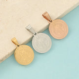Fnixtar 20pcs Stainless Steel Cross Disc Charm Necklace DIY Gift