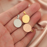Fnixtar 20pcs Stainless Steel Cross Disc Charm Necklace DIY Gift