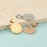 Fnixtar 20pcs Stainless Steel Cross Disc Charm Necklace DIY Gift