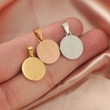 Fnixtar 20pcs Stainless Steel Cross Disc Charm Necklace DIY Gift