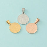 Fnixtar 20pcs Stainless Steel Cross Disc Charm Necklace DIY Gift