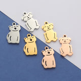 Fnixtar 20pcs Stainless Steel Cat Dog Charms for Jewelry Making