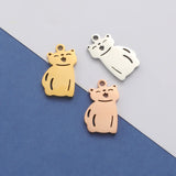 Fnixtar 20pcs Stainless Steel Cat Dog Charms for Jewelry Making