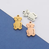 Fnixtar 20pcs Stainless Steel Cat Dog Charms for Jewelry Making
