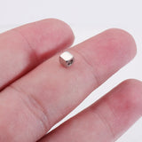 Fnixtar 20pcs Stainless Steel 4mm Mirror Polished Spacer Beads