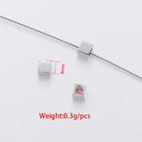 Fnixtar 20pcs Stainless Steel 4mm Mirror Polished Spacer Beads