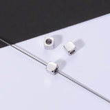Fnixtar 20pcs Stainless Steel 4mm Mirror Polished Spacer Beads
