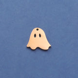 Fnixtar 20pcs Stainless Steel Ghost Pendant Charms Halloween Necklace DIY