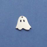 Fnixtar 20pcs Stainless Steel Ghost Pendant Charms Halloween Necklace DIY