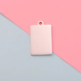 Fnixtar 20pcs Stainless Steel Rectangle Charms for DIY Necklace Pendant
