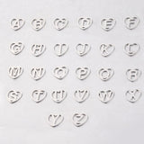 26Pcs 12mm Heart Initials Alphabet Charms Stainless Steel Letter A-Z Charms