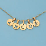 Fnixtar 26pcs Stainless Steel 10mm Letter Charms DIY Pendant Melon Seeds Buckle