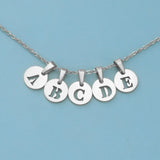 Fnixtar 26pcs Stainless Steel 10mm Letter Charms DIY Pendant Melon Seeds Buckle