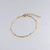 2mm Stainless Steel Clamp Bead Chain Bracelet DIY Ball Bead Chain 21+5cm