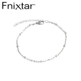 2mm Stainless Steel Clamp Bead Chain Bracelet DIY Ball Bead Chain 21+5cm
